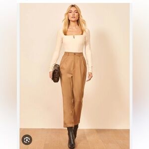Reformation Aerie Pleated Trouser Pant - Size 4